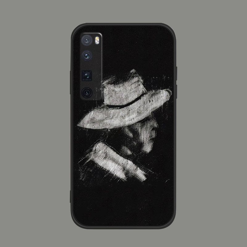 适用于冷淡色模糊感华为nova9/8se手机壳7pro西部牛仔/4/5硅胶防摔