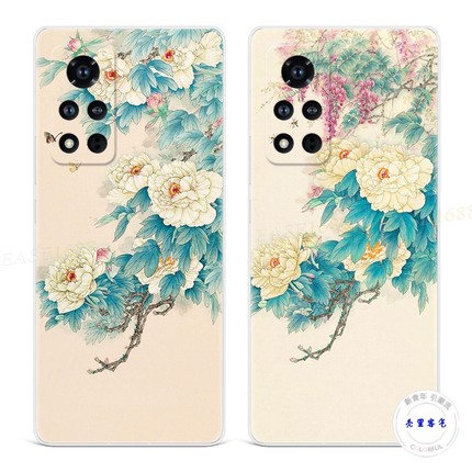 文艺牡丹花适用于华为荣耀v40手机壳v20v30pro中国风v10女款v9play