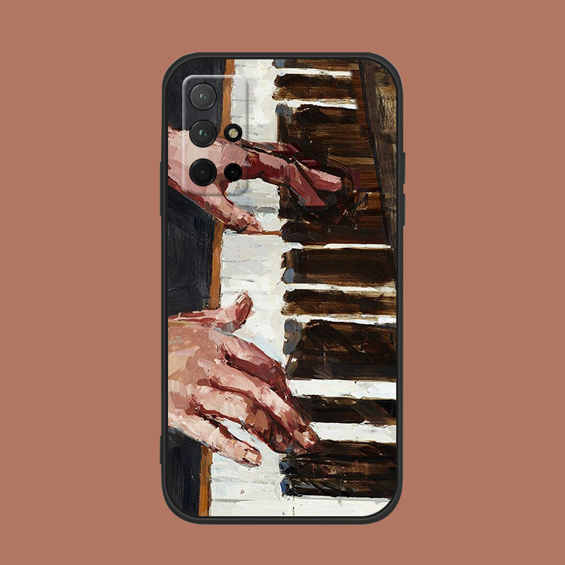 适用于液态硅胶软荣耀v30Pro手机壳v40/60欧美油画50pro弹钢琴手指