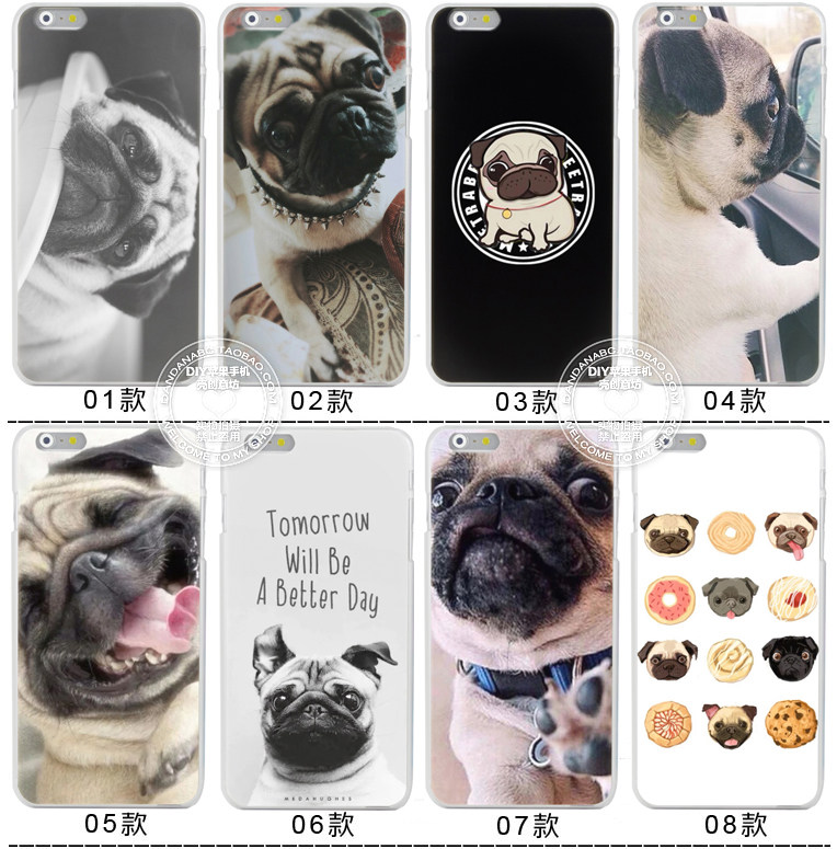 适用于八哥巴哥犬手机保护 iphone11/X7 plus 12 13软套oppor11 R9s