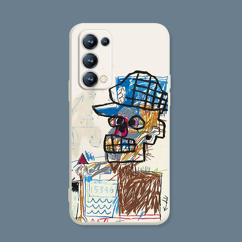 适用于硅胶oppo手机壳Reno/5/7pro/findx3/ace2涂鸦街头艺术R17/15