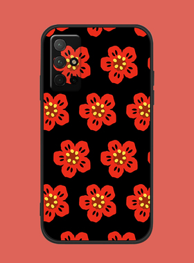 适用于荣耀50se/30s/20/60手机壳v30pro/v20红色樱花时尚硅胶v9/v40