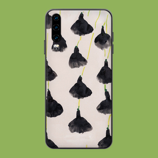 适用于萨尔坦牵牛花文艺p20/p40手机壳华为p50pro/p30复古艺术美术