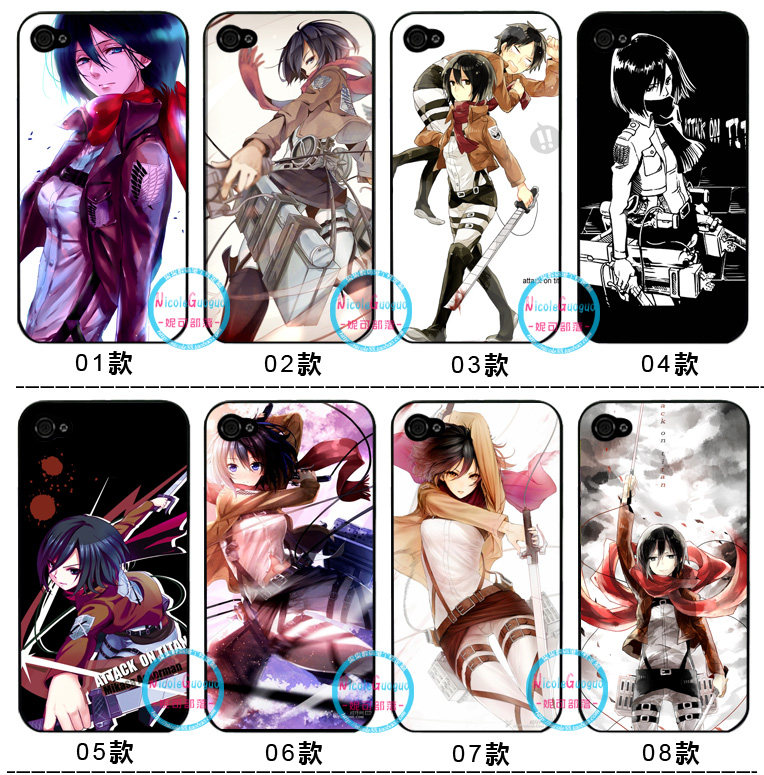 适用于进击的巨人13 iphone8 12  7 plus壳手机x外壳xs三笠 阿克曼