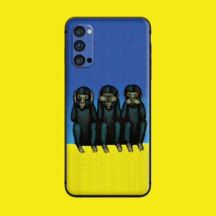 适用于搞怪猩猩oppo手机壳Reno/5/7趣味R17/R15硅胶Findx3pro/ace2