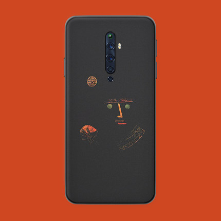 适用于米罗手机壳oppo艺术reno/5pro/7se/r17美术生findx2抽象ace2