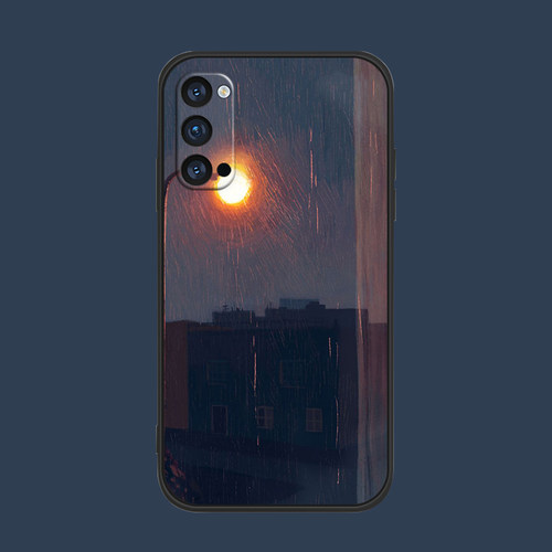 适用于Reno/5/7pro创意简约oppofindx3手机壳ace硅胶软R17街灯夜雨