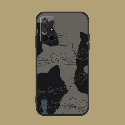 适用于吃鱼的猫荣耀v40/v30手机壳50Pro/20s液态硅胶60可爱简约防摔