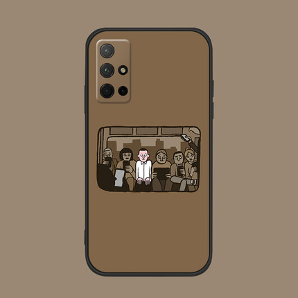 适用于硅胶软手机壳荣耀v30pro/v40/20s/30/50se趣味早班列车60创意