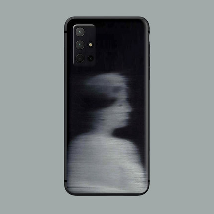 适用于黑白冷淡风手机壳荣耀50se/30s/60文艺v40/v30pro意象人磨砂