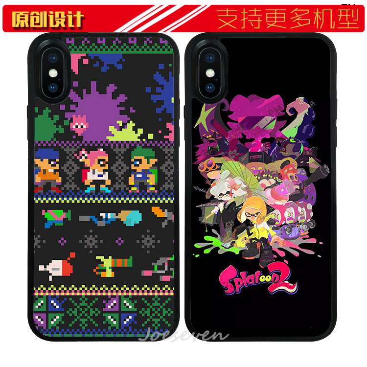 适用于喷射战士Splatoon2手机壳XSMAX苹果11PRO防摔12软11pro游戏XR