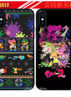 适用于喷射战士Splatoon2手机壳XSMAX苹果11PRO防摔12软11pro游戏XR