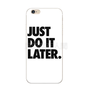 later三星 适用于13苹果8小米手机壳文艺搞笑趣味创意just