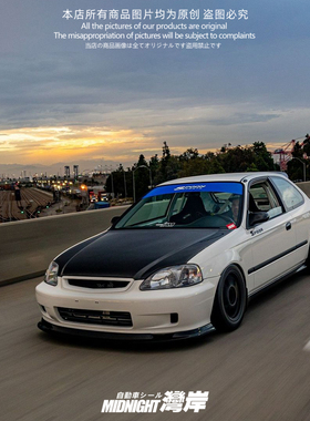 湾岸车贴SPOON前风挡玻璃反光贴纸新飞度GK5GE8十代思域FD2改装贴