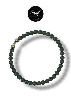 西美社Op.06 古法手作原创设计复古情侣黑玛瑙天然石百搭极细手链