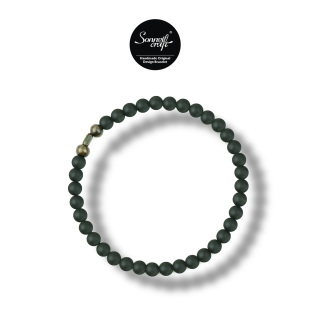 西美社Op.06 古法手作原创设计复古情侣黑玛瑙天然石百搭极细手链