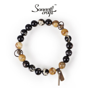 西美社 古法原创设计复古天然石小众男女日韩潮流情侣手链 Op.42