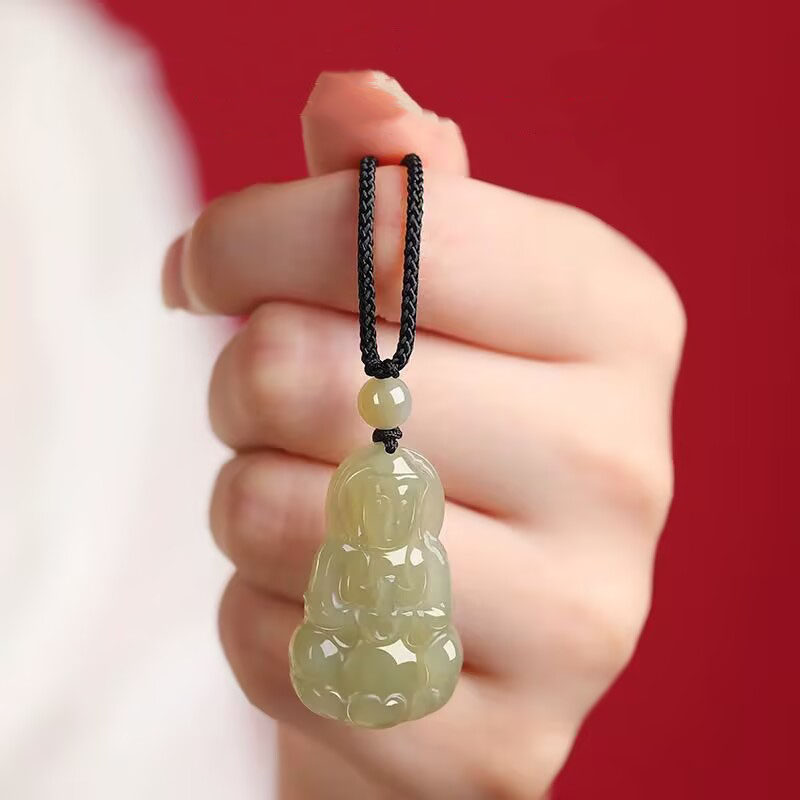 清水色观音大士吊坠男女款观音菩萨挂坠项链雕刻精美百搭,饰品/流行首饰/时尚饰品新,项坠/吊坠,淘宝优惠券,粉丝福利购,淘宝优惠卷