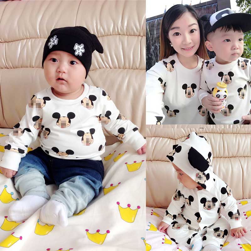 婴儿连体衣春秋季母女装