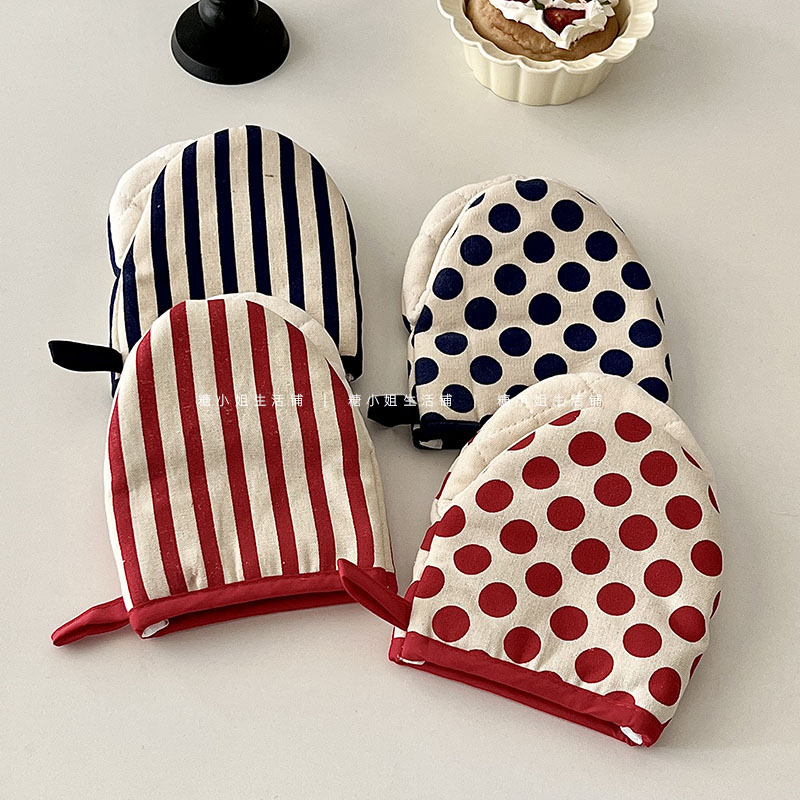 韩国ins棉布烤箱微波炉防烫手套