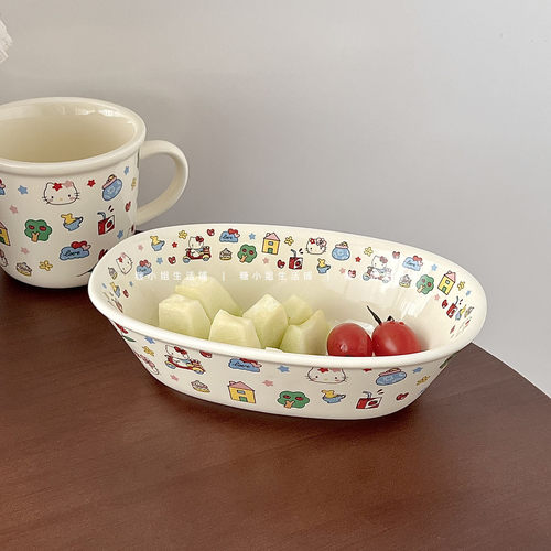 高颜值hellokitty陶瓷水果沙拉碗