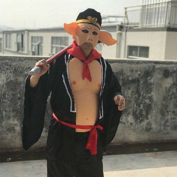 猪头面具耳朵西游记猪八戒表演服