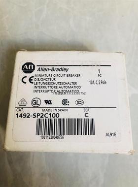 询价全新正品AB罗克韦尔1492-SP2C100空气开关，10A