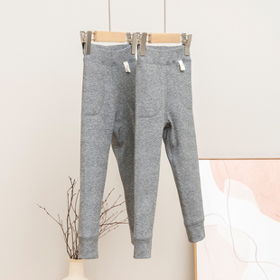 拉波米山羊绒儿童加绒裤加厚打底裤秋冬2025新款外穿保暖棉裤长裤