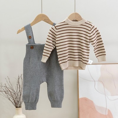 男女宝宝条纹甜美上衣亲子装