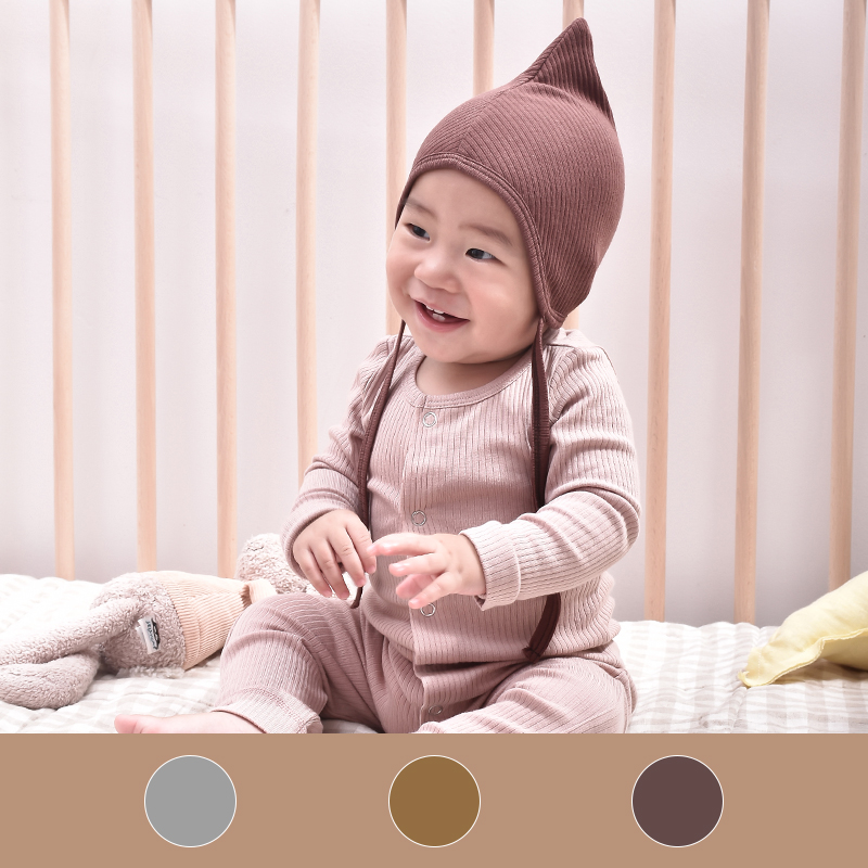 婴儿莫代尔棉无骨精灵帽