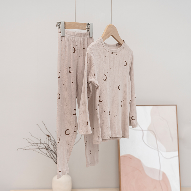 保暖内衣套装儿童家居服北欧风