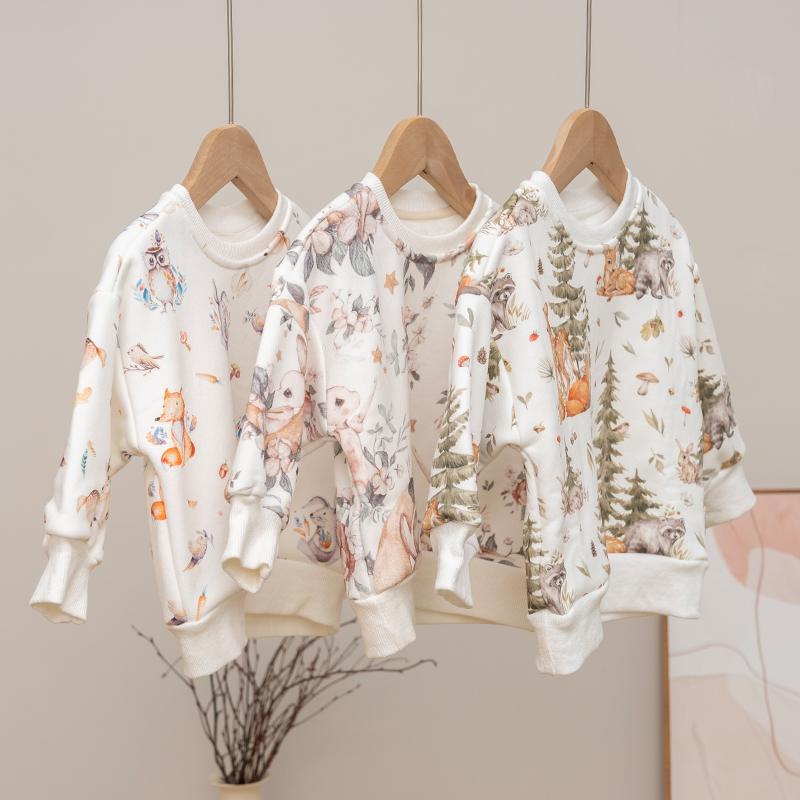 拉波米男女儿童装加绒加厚卫衣