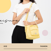 OCE漫行系列单肩包小众褶皱肌理感饺子包休闲百搭韩系简约包包女