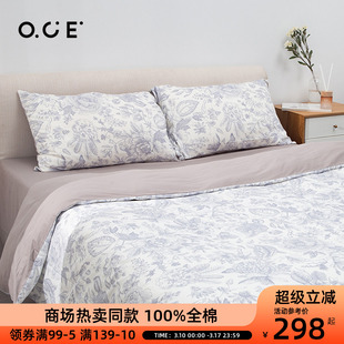 OCE全棉复古床上床品床套四件套纯棉春秋四季床单被套被罩夏季三