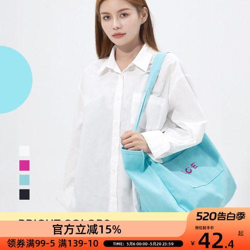 OCE休闲帆布包女文艺系列帆布袋时尚托特包百搭大容量包购物袋包