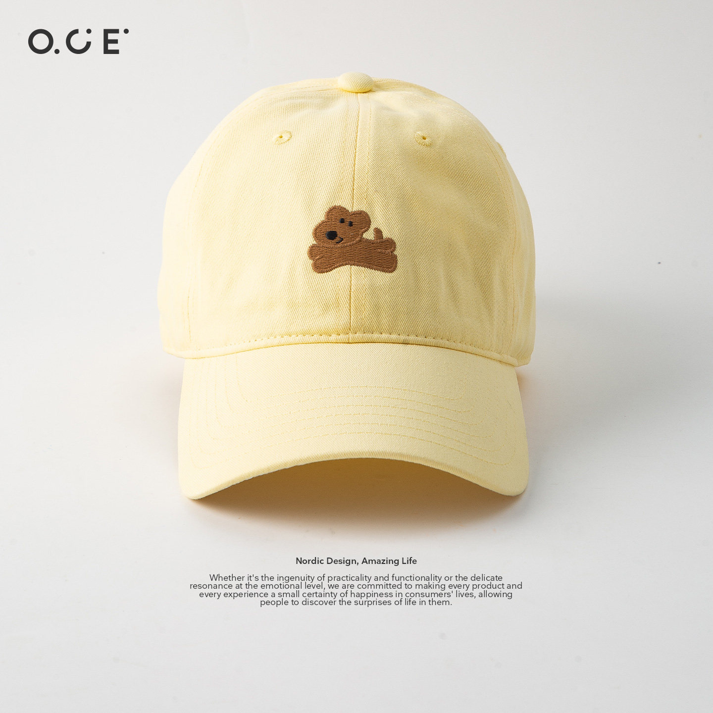 OCE苹果派棒球帽女可爱ins风夏季薄款鸭舌帽小狗小熊遮阳帽显脸小图片