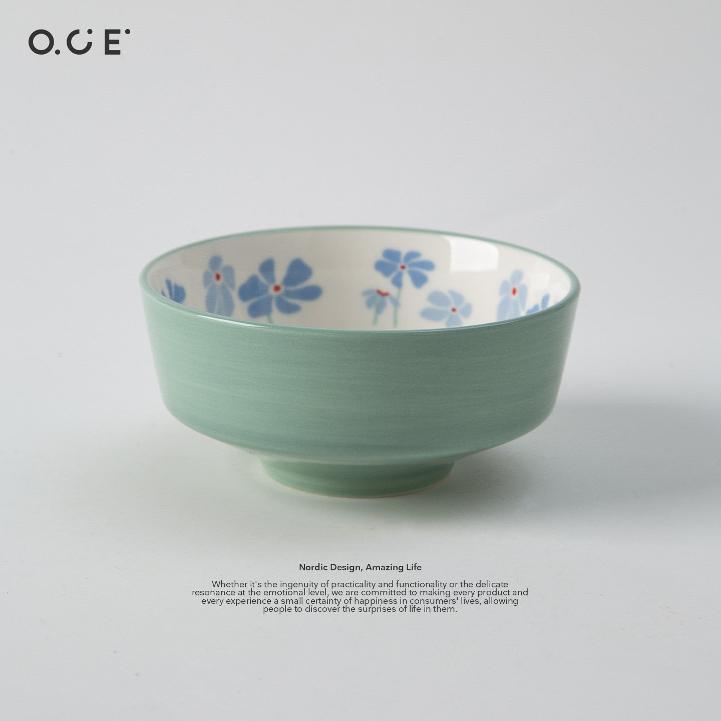 OCE马蒂斯花园陶瓷餐具高颜值碗ins北欧早餐盘家用饭碗水杯菜盘子图片