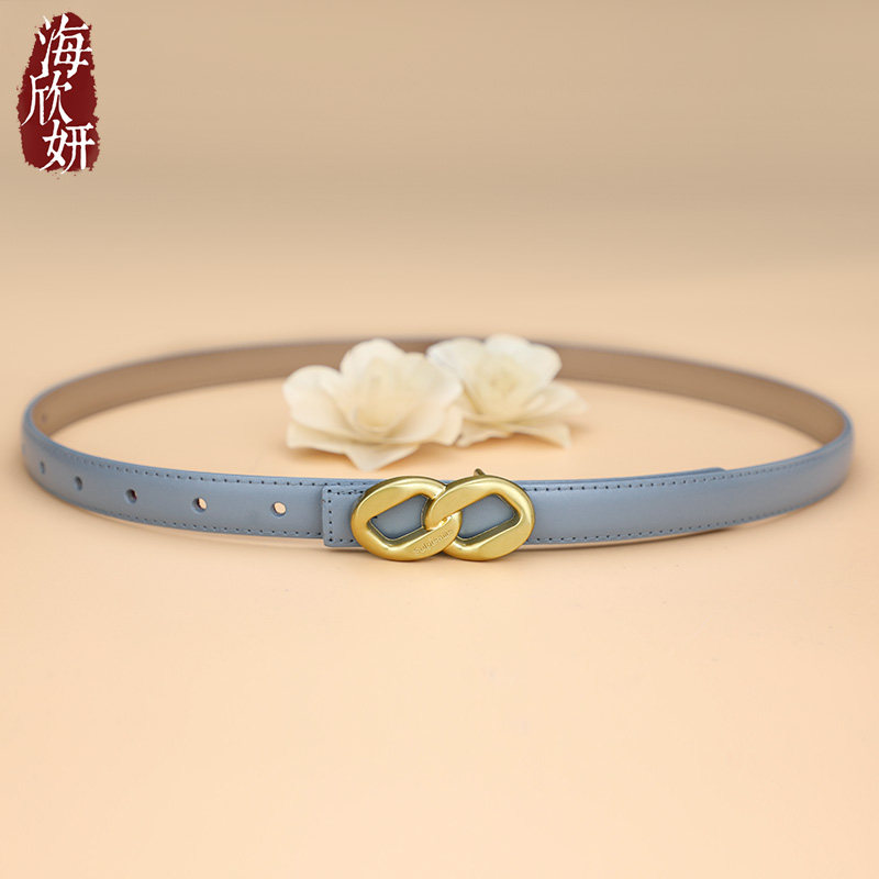 腰带女士真皮牛皮时尚小皮带女细百搭装饰配裙高级感新款夏季裤带