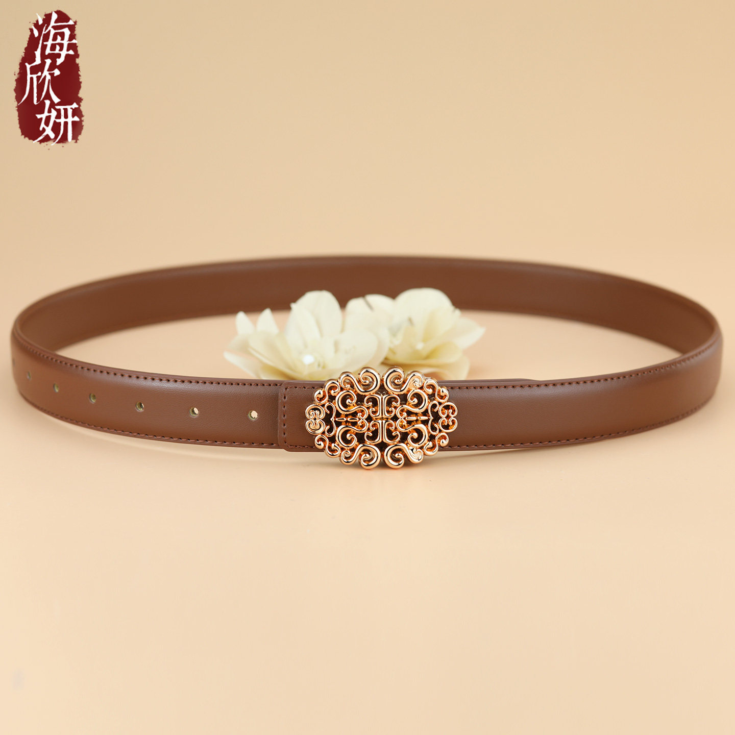 皮带女款真皮牛皮美拉德风复古宽腰带时尚百搭装饰配裙子牛仔裤带