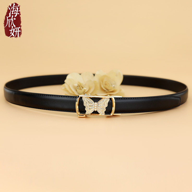 皮带女真皮头层牛皮黑色高级感自动扣腰带时尚百搭装饰配裙子裤带,服饰配件/皮带/帽子/围巾,腰带/皮带/腰链,淘宝优惠券,粉丝福利购,淘宝优惠卷