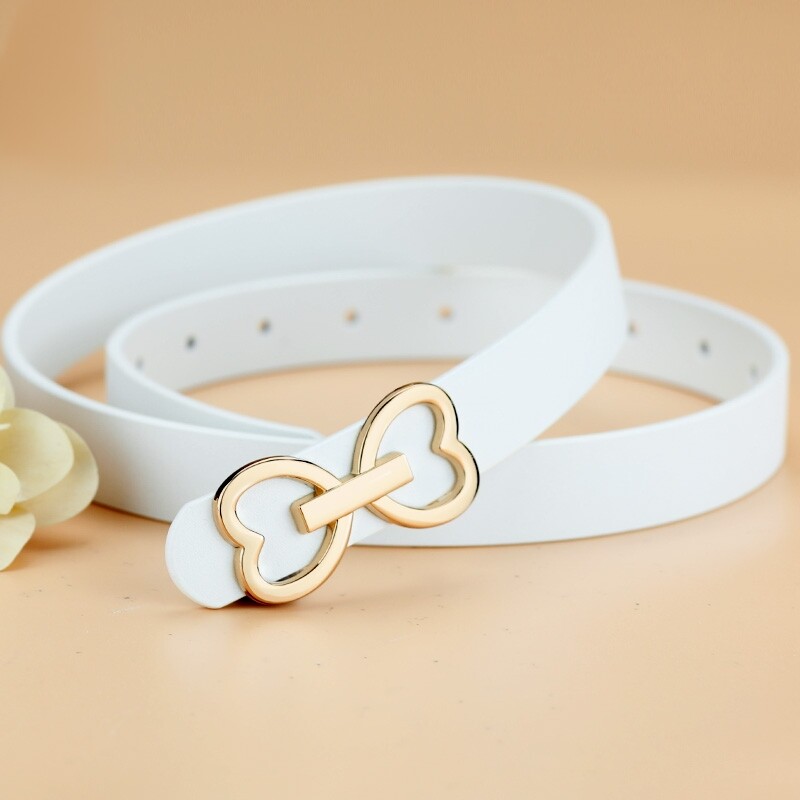 皮带女Cleanfit真皮牛皮时尚百搭白色腰带装饰配裙子牛仔裤带夏季