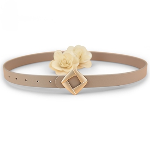 皮带女士真皮细腰带时尚百搭牛皮皮带装饰配西装牛仔裤带宽ins风