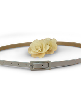 腰带女牛皮装饰配连衣裙收腰真皮休闲百搭灰色细皮带裤带ins风潮