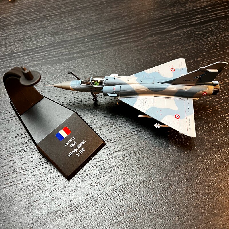 1:100合金飞机幻影2000战斗机mirage 2000成品金属模型带武器摆件