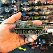 1：72合金坦克模型莫斯科红场阅兵T34-85红星战车配展示盒摆件