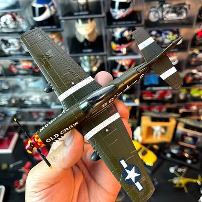 1：72合金飞机模型二战美国P51D野马战斗机军绿美国空军成品战机