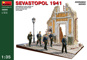 拼装建筑场景模型 MiniArt 36005 1/35塞瓦斯托波尔1941城市建筑