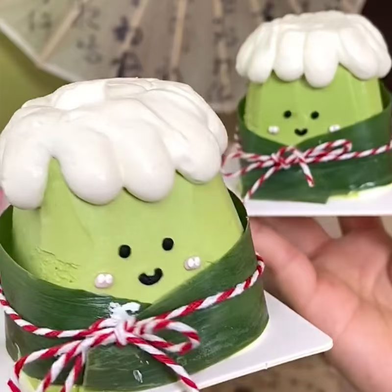 端午节迷你小粽子粽叶甜品抹茶