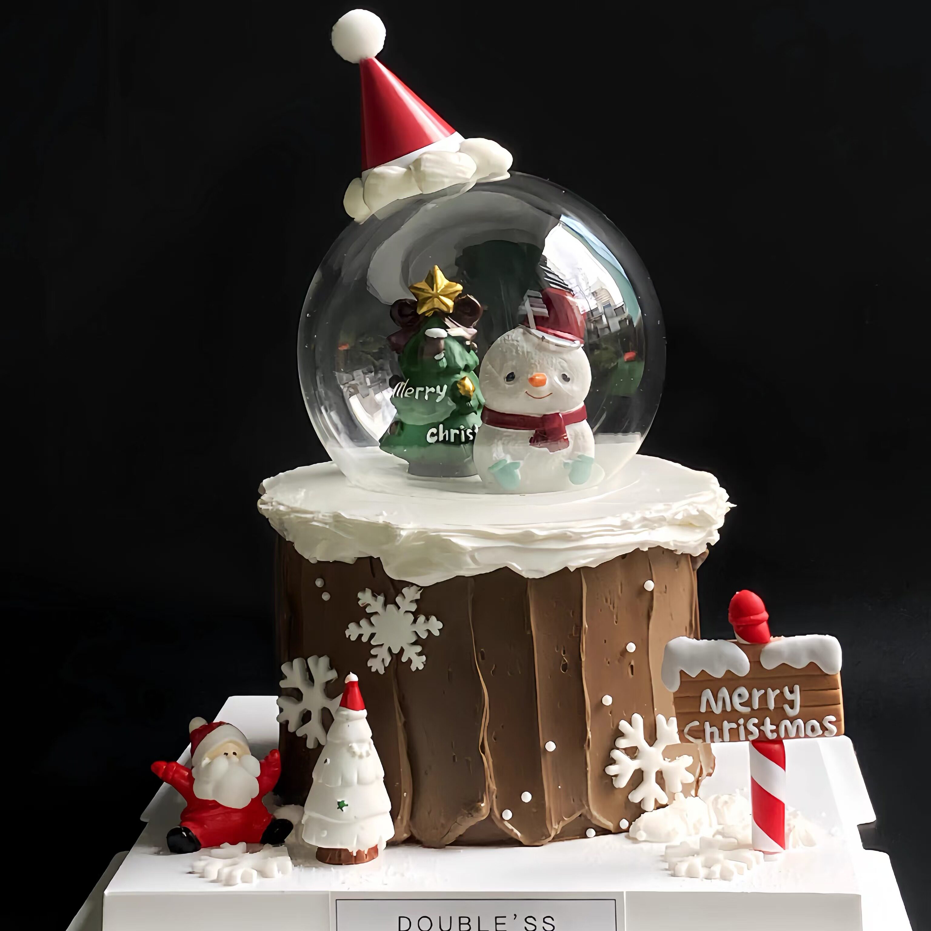 2024圣诞节蛋糕装饰圣诞雪人老人