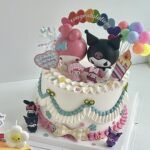 ins风蛋糕装饰美乐蒂库洛米摆件拱门插旗儿童生日派对甜品台插件